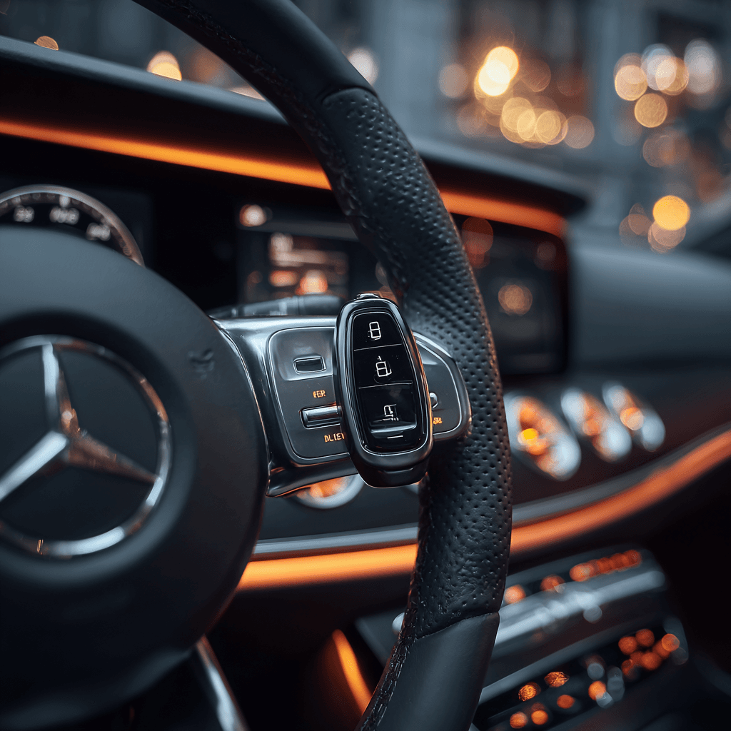 Push-to-start proximity key programming on Mercedes steering wheel in Annetta TX